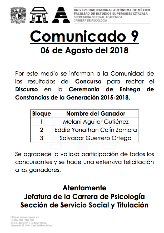 Comunicado 9